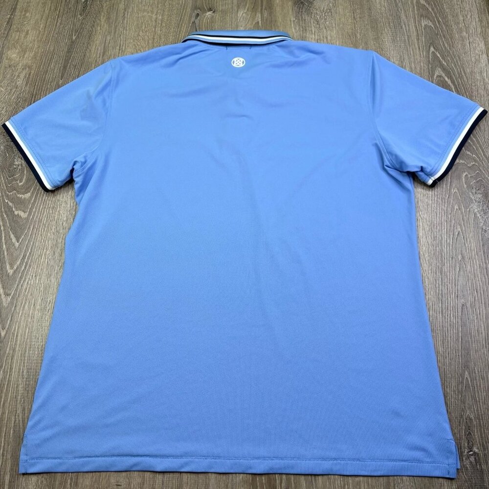 G/Fore Mens Blue Short Sleeve Stretch Golf Polo Shirt Size L POINCIANA GOLF CLUB - Picture 3 of 12